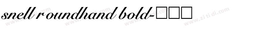 snell roundhand bold字体转换